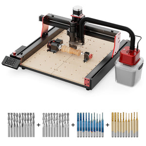 Twotrees TTC-450 PRO CNC Router Machine + 500W Motor + 4th Axis Module + Vacuum Cleaner  +End Mills