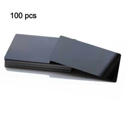 Twotrees 100 Pcs Metal Business Card 0.2mm Thickness Aluminum Alloy Blanks Card