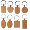 Wooden ID Tags Blank Rectangle Wooden Key Chain Diy - Mix Shape