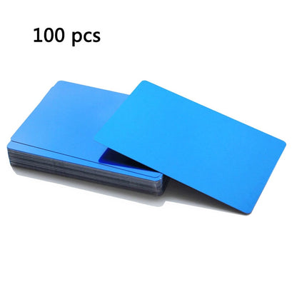 Twotrees 100 Pcs Metal Business Card 0.2mm Thickness Aluminum Alloy Blanks Card