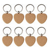 Wooden ID Tags Blank Rectangle Wooden Key Chain Diy - Heart Shape