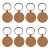 Wooden ID Tags Blank Rectangle Wooden Key Chain Diy - Round 40mm